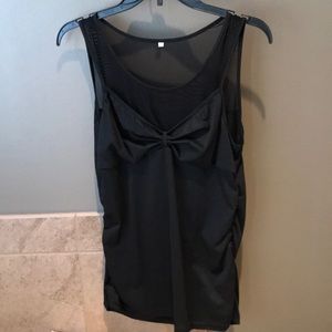 Black mesh tank top US size M Asian size XXL